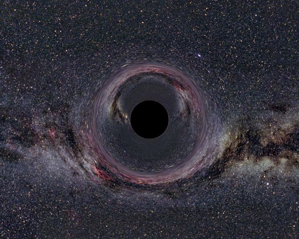 图注一：黑洞到目前为止仍旧是宇宙中被了解最少的现象之一。其质量数值从太阳的数倍到数十亿倍，在茫茫宇宙之中它们就像是水中的油滴那样游荡